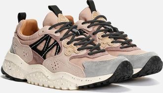Flower Mountain Womens Flower Mountain Solin Womens Suede/Nylon Grey/Soft Pink Trainers - Size: UK 6.5 / eu 40 / us m7 - w8.5