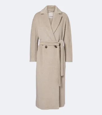 Max Mara Alpaca and wool wrap coat