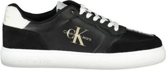 Calvin Klein Schoenen, Heren, Zwart, 41 EU, Polyester, Zwarte Polyester Sportschoenen CK Stijl