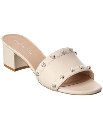 Stuart Weitzman Pearl 50 Slide Leather Sandal