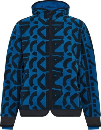Kenzo Hoodie met ritssluiting en monogram over de hele stof