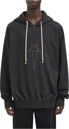 Rick Owens Oversized Hoodie - Heren - Hoodies - Zwart - XL - Katoen - Hoodies & sweatvesten