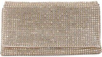 Berness Large Rhinestone Embellished Clutch in Gold at Nordstrom Rack