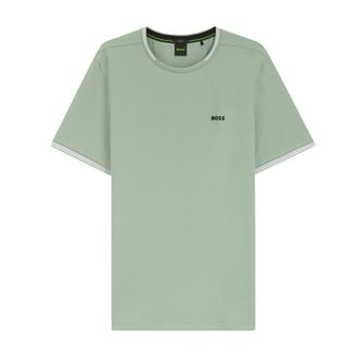HUGO BOSS Heren Hbg Taul katoenen T-shirt met normale pasvorm (Groen)