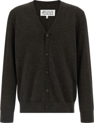 Maison Margiela Brown Suede patch cardigan