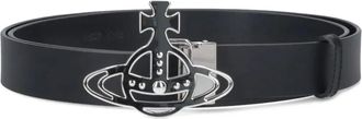 Vivienne Westwood Cintura con fibbia Orb - Nero