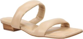 Carrano Womens Phoebe Leather Slide Sandal In Cream