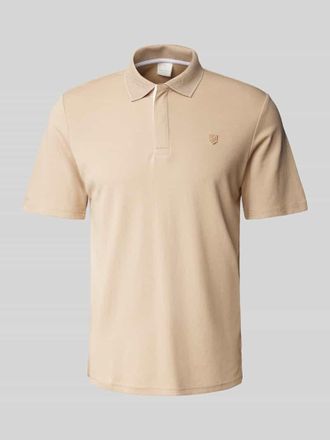 Jack & Jones Regular Fit Poloshirt mit Logo-Badge Modell CRODNEY in Beige, Größe XXL