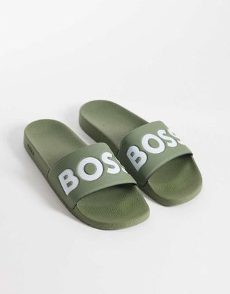 Boss Orange by Hugo Boss Boss - Aryeh - Sliders kaki-Verde