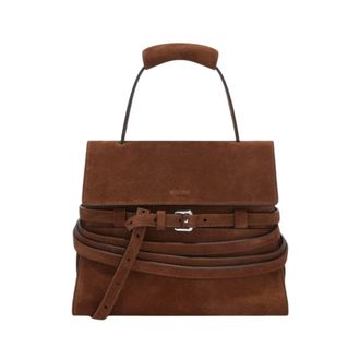 Moschino Tie Me Regular Handbag - female - Moschino - Handbags - Brown - ONE SIZE - Bags