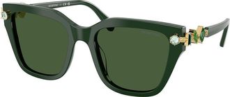 Swarovski SK6041F Asian Fit 102671 Womens Sunglasses Green Size 53