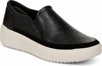 Vionic Womens Kearny Slip On Sneaker In Black Leather