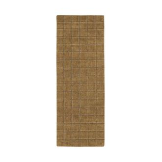 Lorena Canals Alfombra de pasillo de lana lavable mosaico ocre - 80 x 230 cm