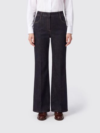 Brunello Cucinelli Mid-Rise Flared Jeans in Cotton Denim
