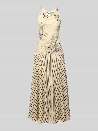 Topshop Maxikleid im Allover-Look Modell MILLE in Offwhite Melange, Gr&ouml;&szlig;e 34