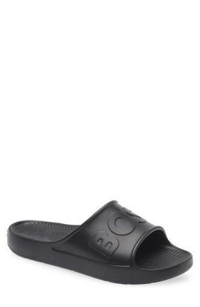 BOSS Darian Slide Sandal in Black at Nordstrom Rack, Size 10Us / 9Uk