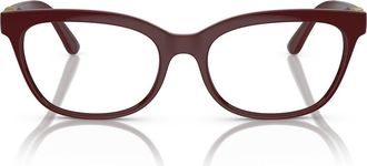 Dolce & Gabbana 54mm Butterfly Optical Glasses in Bordeaux/demo Lens at Nordstrom