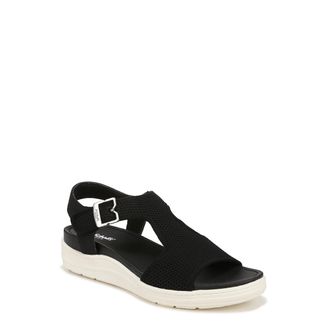 Dr. Scholls Womens Time Off Sun Sandal Flat, Black Knit, 9 UK