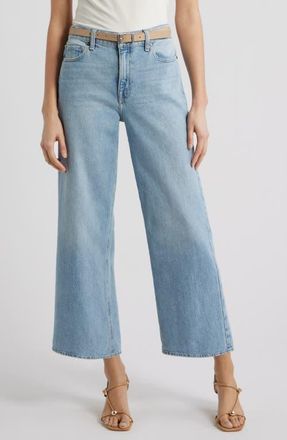 Nordstrom Everly High Waist Wide Leg Jeans in Lenora Wash at Nordstrom, Size 24