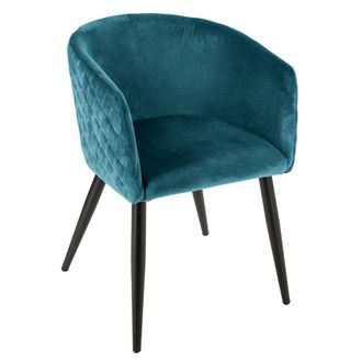 Atmosphera Sill&oacute;n marlo Verde Azulado De Terciopelo Atmosphera Cr&eacute;ateur DInt&eacute;rieur