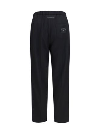 Maison Margiela Drawstring Straight-Leg Trousers - Black