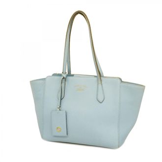 Gucci Sky Blue Leather Tote Bag (Pre-Owned)