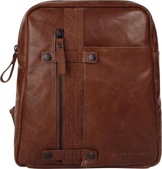 Spikes & Sparrow Cityrucksack SPIKES & SPARROW, Damen, Gr. B/H/T: 24cm x 27cm x 8cm, onesize, cognac, 100% Leder, Rucks&auml;cke Cityrucksack, echt Leder