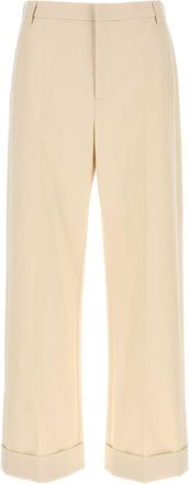 Valentino Garavani Melange Ivory Cotton Pant