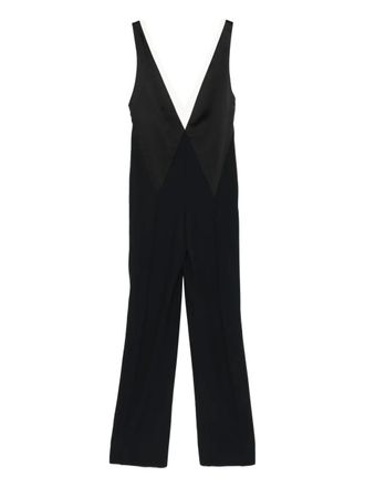 Tom Ford V-neck jumpsuit - women - Acetate/Viscose/Silk - 42 - Black