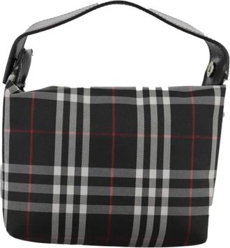 Burberry Pre-owned Handbags, female, Black, Size: ONE SIZE Pre-owned Vintage Nova Check Canvas Handbag