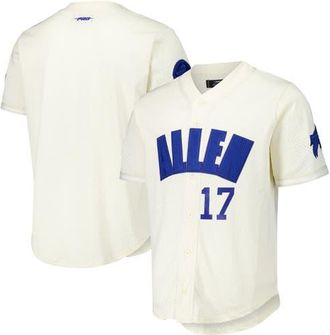 Pro Standard Mens Pro Standard Josh Allen Cream Buffalo Bills Name & Number Triple Tonal Button-Up Baseball Jersey at Nordstrom, Size Xxx-Large