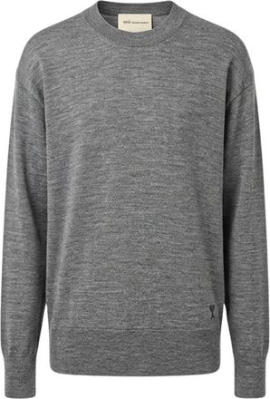 Ami ADC Crewneck Sweater - Heren - Ronde hals truien - Grijs - M - Wol - Truien & Vesten