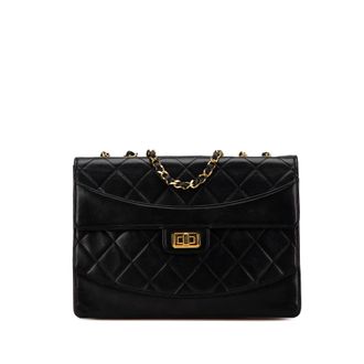 Chanel Pre-owned Womens Classic Flap Shoulder Bag - Black Leather - One Size