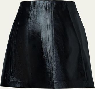Mackage Dava Paneled Patent Leather Shorts