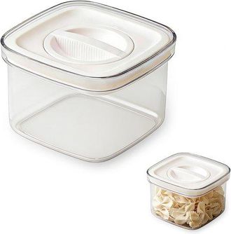 No Brand Recipiente Para Almacenar Alimentos - Tama&ntilde;o L - 9,5 X 9,5 X 23 Cm - 2000 Ml - Recipiente Herm&eacute;tico - Cubo De Almacenamiento De Pl&aacute;stico - Caja Para G