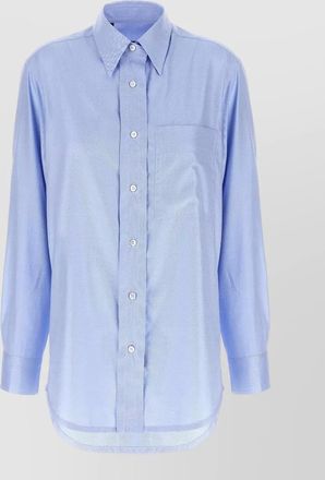 Brioni cotton twill long-sleeve shirt