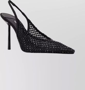 Le Silla rhinestone embellished slingback stiletto pumps