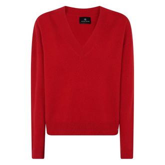 Anine Bing Lee Sweater - Dames - Truien - Rood - Maat: S Kasjmier