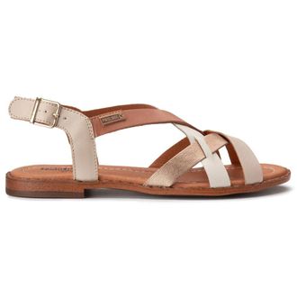 Pikolinos Algar W0X-0556C3 Leather Womens Hook and loop Sandals - Marfil - Size:UK 5-5.5