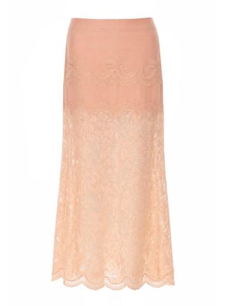 Paco Rabanne Pizzo Lace Midi Skirt