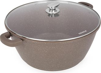 KASANOVA Casseruola 40 cm con coperchio I Giganti design marrone