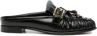 Fendi Black Slip On Mules