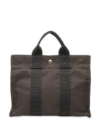 Herm&egrave;s 1990-2010 Canvas Herline PM tote bag - women - Canvas - One Size - Grey