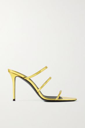 Giuseppe Zanotti Sandali In Pelle Lucida Metallizzata Clandestino - Oro