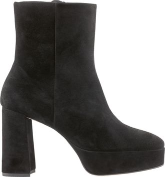 H&ouml;gl Black Nora High-Heel Side Zipper Platform Ankle Boots