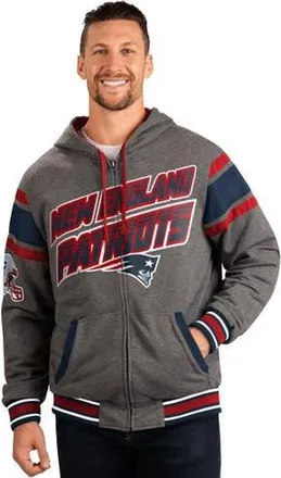 G-III Sports by Carl Banks Mens G-III Sports by Carl Banks Navy/Gray New England Patriots Extreme Full Back Reversible Hoodie Full-Zip Jacket at Nordstrom, Size Xx-Large