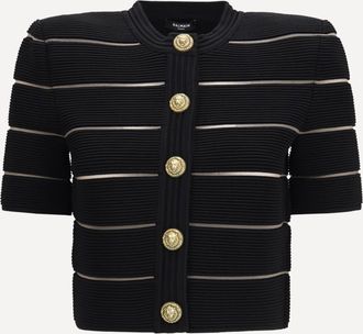 Balmain Short-sleeved buttoned Cardigan Female 40