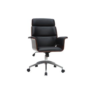 Miliboo Miliboo - Sill&oacute;n De Escritorio Negro Y Madera Oscura Elon
