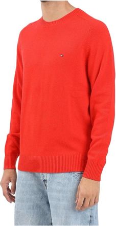 Tommy Hilfiger Truien & Vesten, Heren, Rood, L, Wol, Pullover met ronde hals