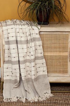 Parkland Collection Ishan Eclectic Beige 52 x 67 Woven Handloom Throw at Nordstrom Rack